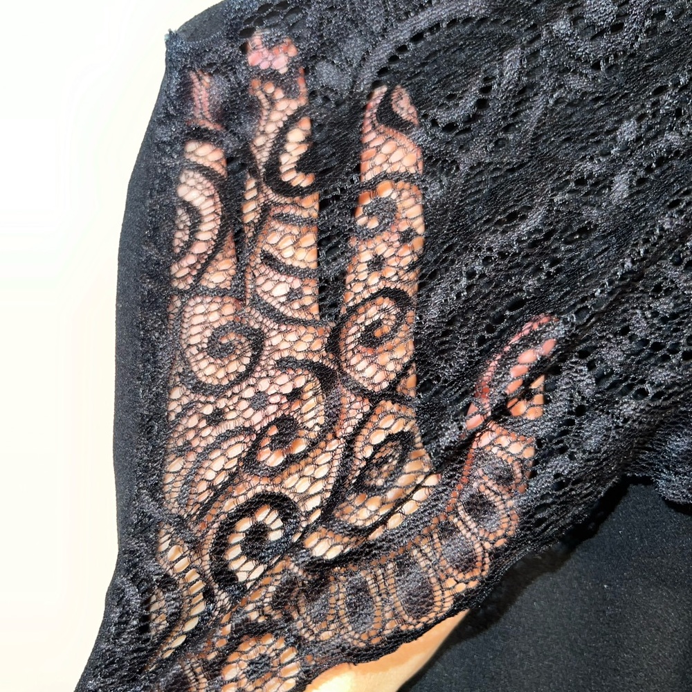 Mind Code black lack back romper - Picture 12 of 12